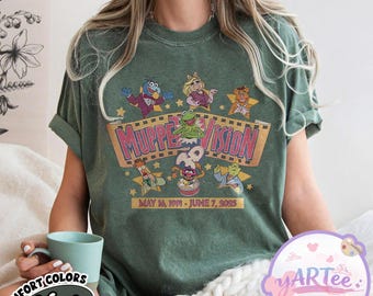 Muppet Vision 3D comfort kleuren shirt, retro muppet show tee, Hollywood Studios ride shirt, Disney vakantie shirt, Kermit Miss Piggy cadeau