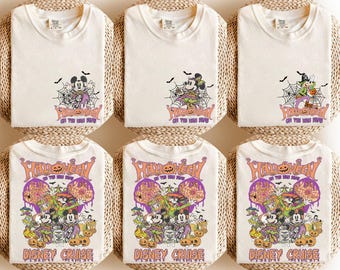 Disney Cruise Halloween Shirt, Mickey und Friends High Seas 2025 T-Shirt, passendes Familie Halloween Disney Kürbis Shirt