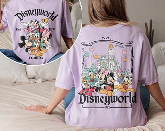Vintage Disneyworld Est 1971 Micky und Freunde Shirt, Retro Disneyworld Reise Shirt, Disney Familie Urlaub Shirt, Disney Familie 2025 Shirts