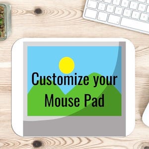 Personalized Photo Mousepad: Custom Name or Logo Desk Accessory