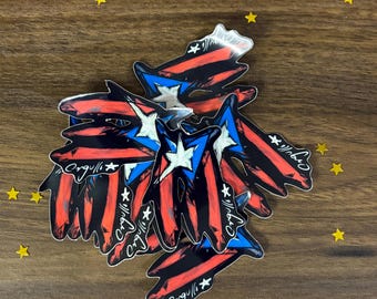 Puerto Rico Flag Sticker: Boricua Pride Waterproof Decal