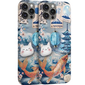 Funda para iPhone con diseño de tablero de estado de ánimo japonés, estética para iPhone Pro Max 16, 15, 14, 13, 12 y 11 Pro Plus, regalo para el Día de la Madre, idea de regalo de cumpleaños