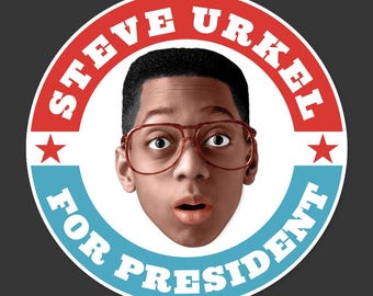 Steve Urkel Sticker | Family Matters/TGIF Vinyl Sticker | 90s Television | Steve Urkel for President
