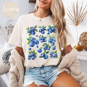 Blueberries T-Shirt: Comfort Colors Vegan Farmers Market Tee