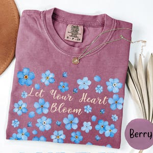 Forget Me Not Flower T-Shirt: Comfort Colors Botanical Tee