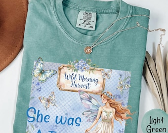 Fairycore Forget Me Not Floral Shirt - Cottagecore Comfort Colors Tee