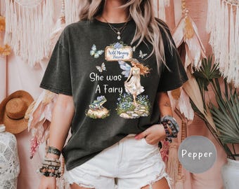 Fairycore Frog T-shirt: vergeet me niet bloemdessin - comfortabele kleuren
