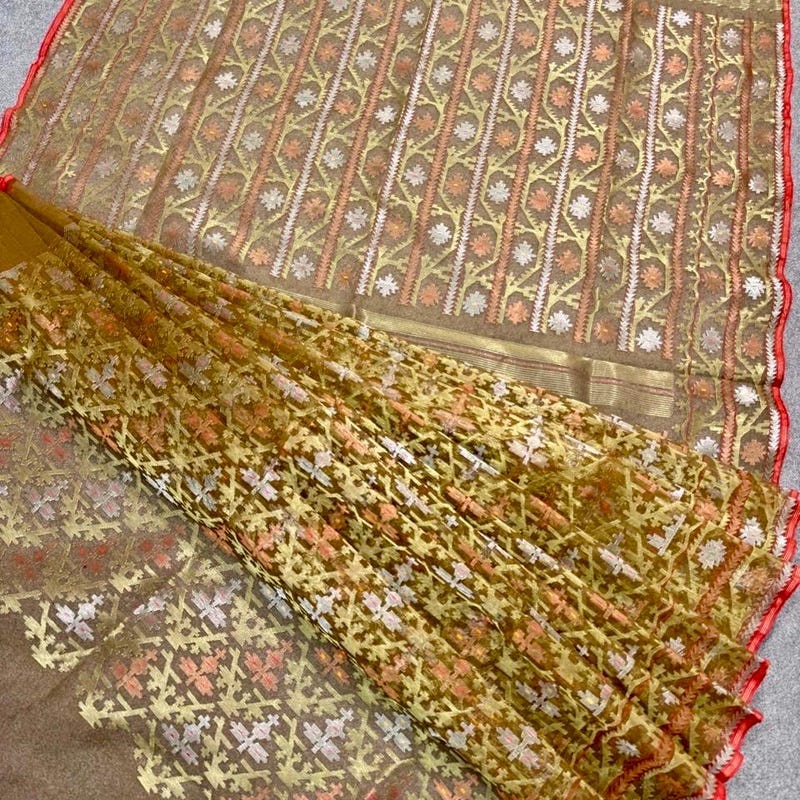 100 Count Jamdani Saree - Etsy