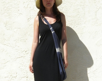 Black Tank Top Maxi Dress / Summer Straight  Dress / Floor Length Dress / Long T-Shirt Dress / Boho Maxi Dress / Beach Festival Dress