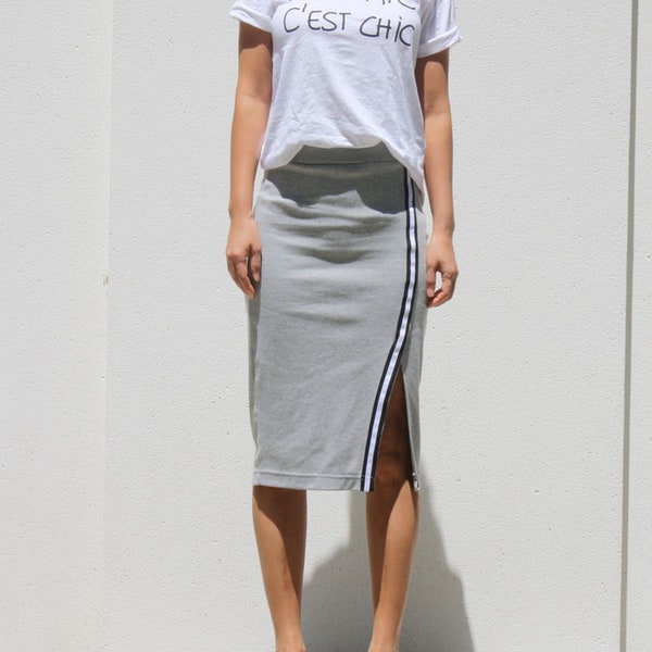 Split jersey skirt Sale