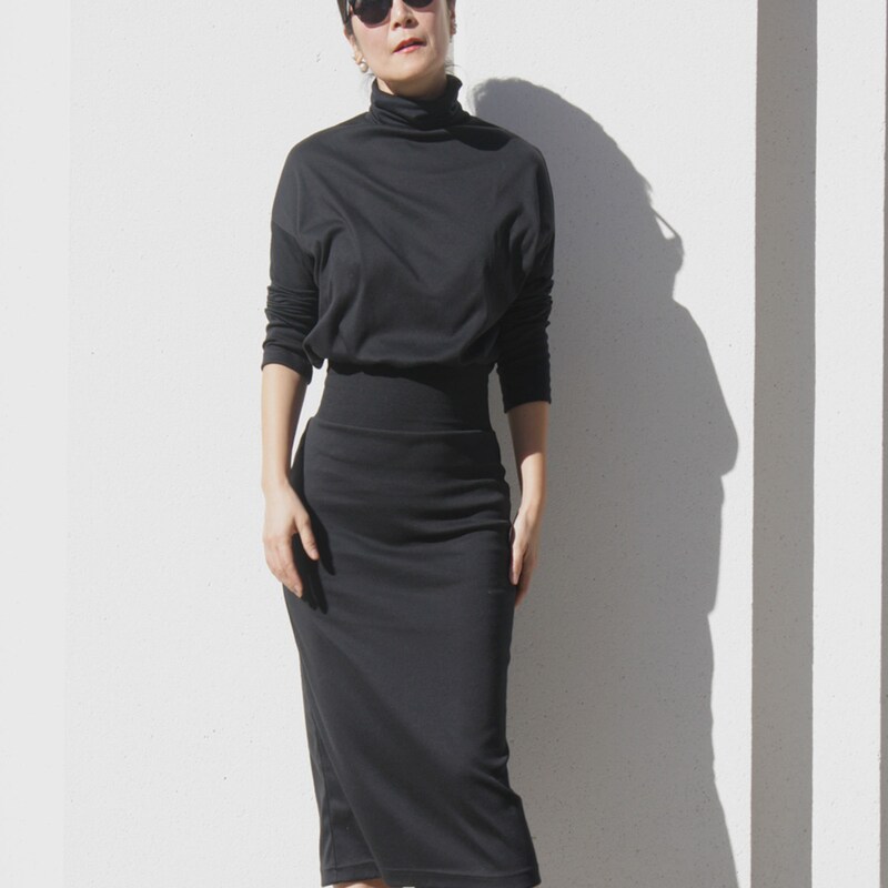 Solid Pullover Dolman Sleeve Mini Dress main image 0