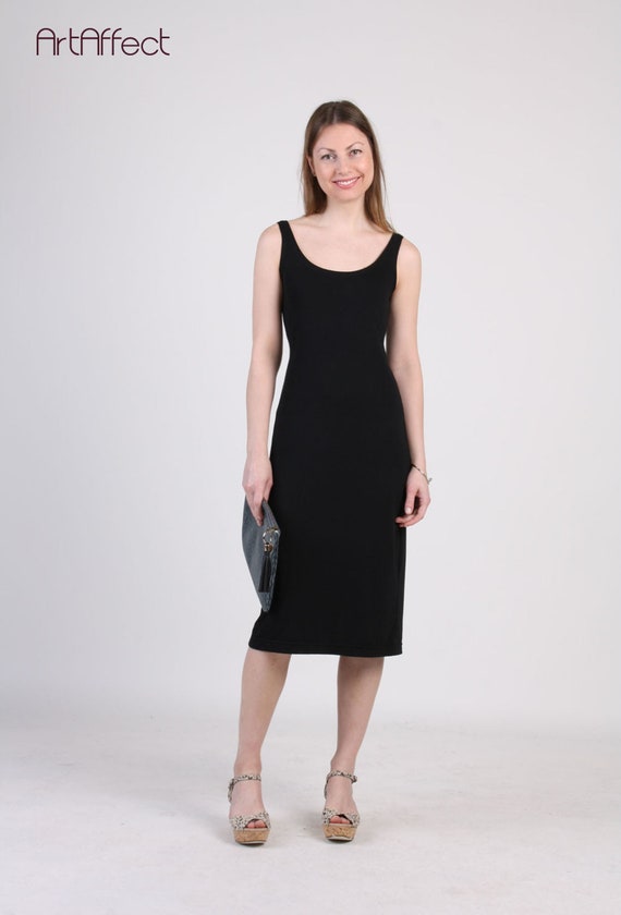 Black sleeveless summer dress hotsell