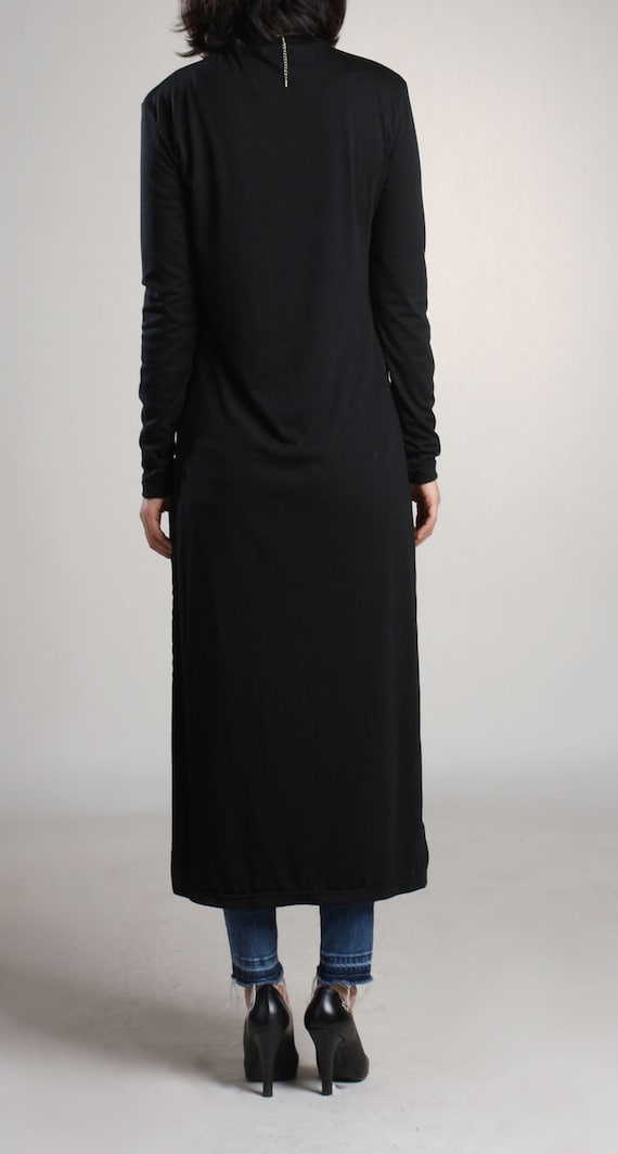 Turtleneck Long Tunic With High Slit, Front Slit Top, Plus Turtleneck Long Tunic With High Slit, Front Slit Top, Plus