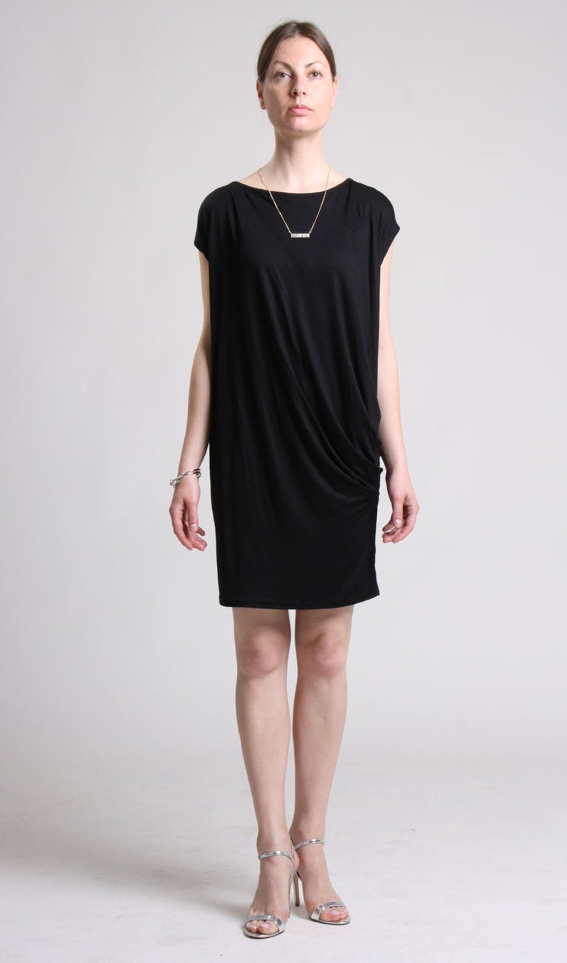 black jersey summer dress