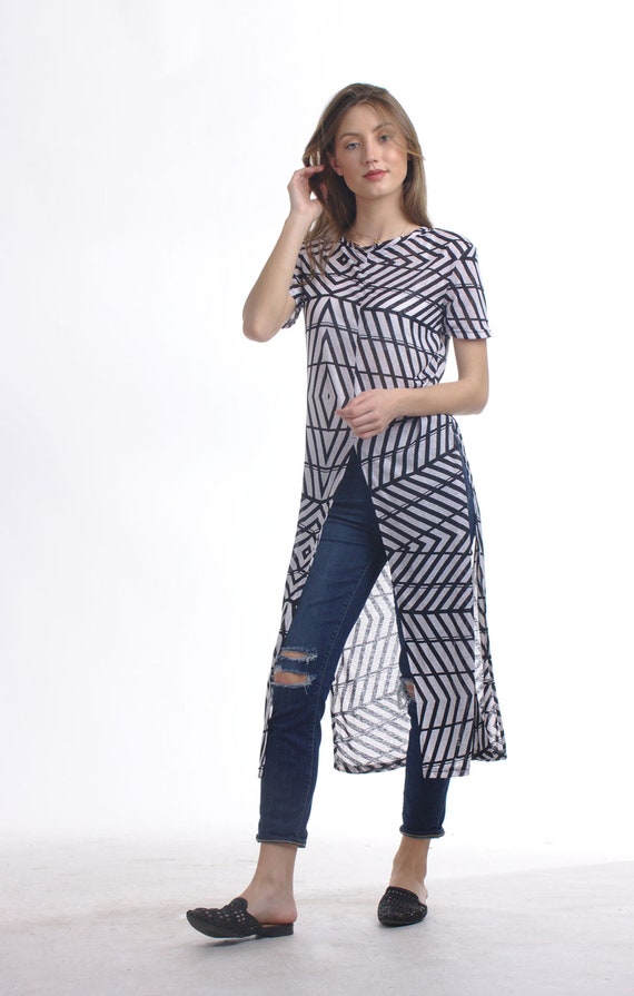 Long shirt hotsell with side slits