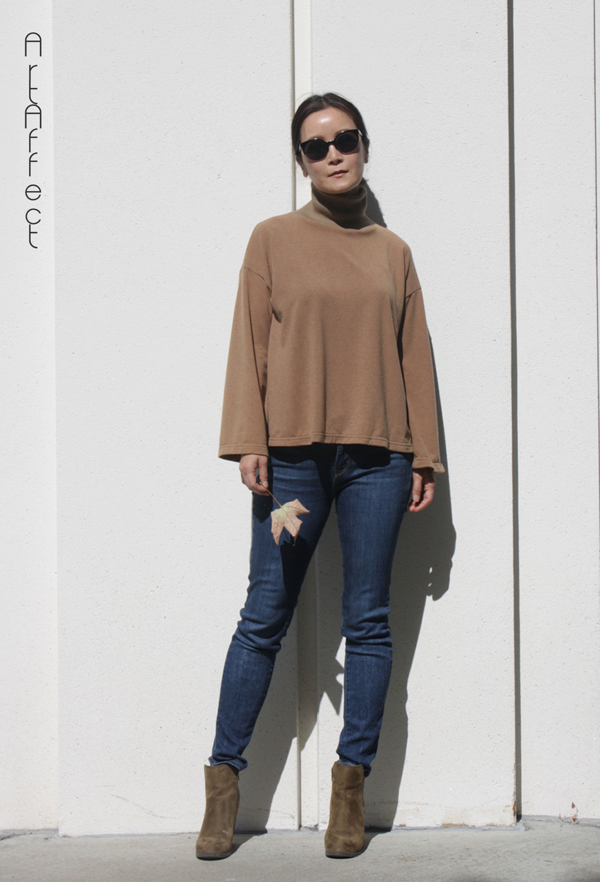 turtleneck swing sweater