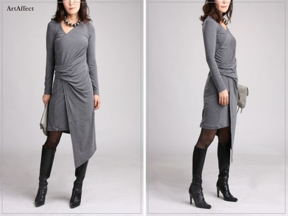 Grey jersey dress sale