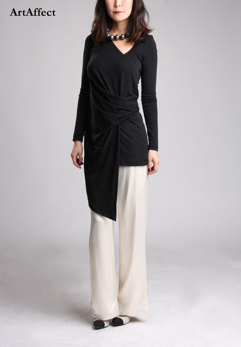 formal wrap blouse