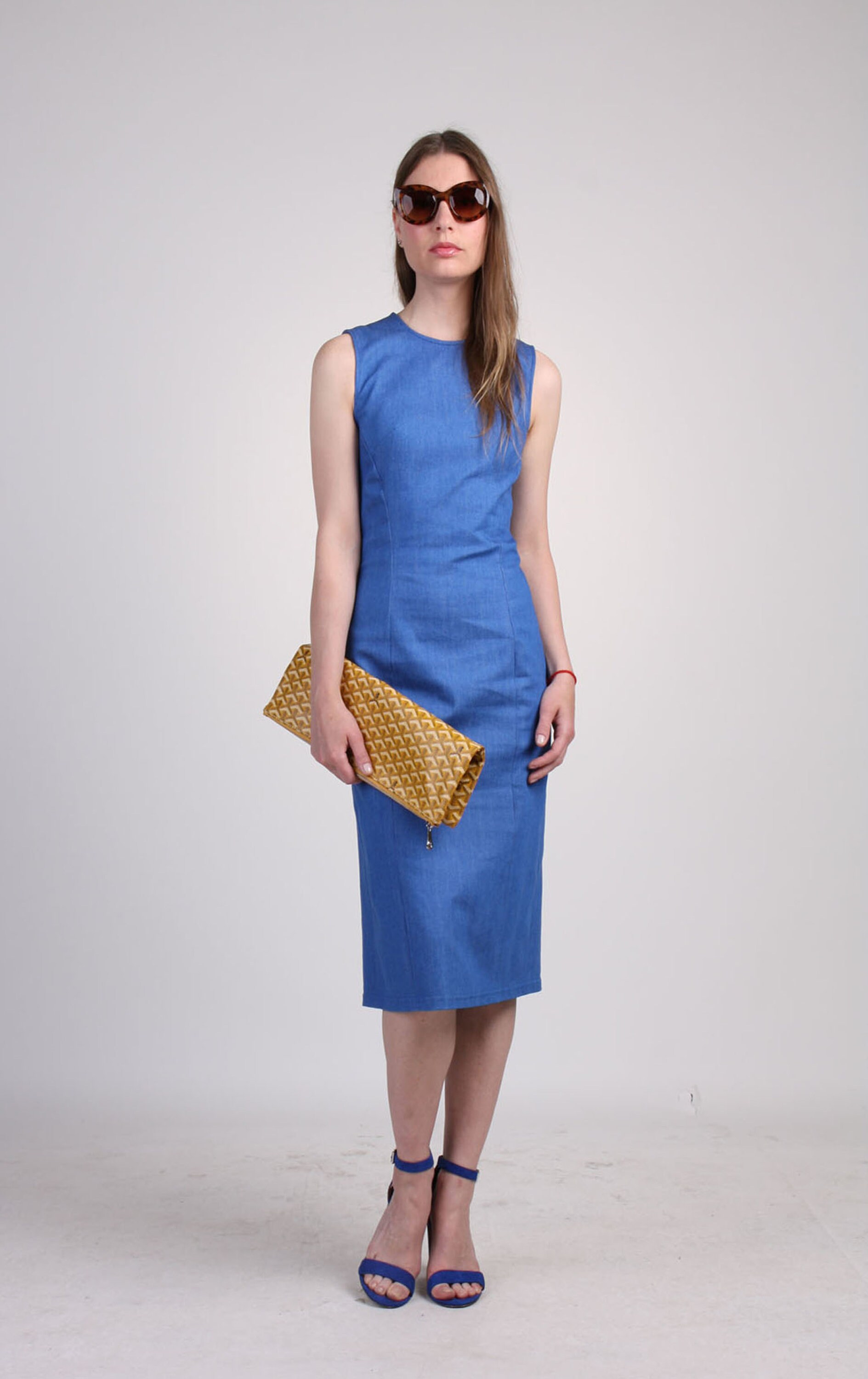denim sheath dress Vashie Denim Sheath Dress