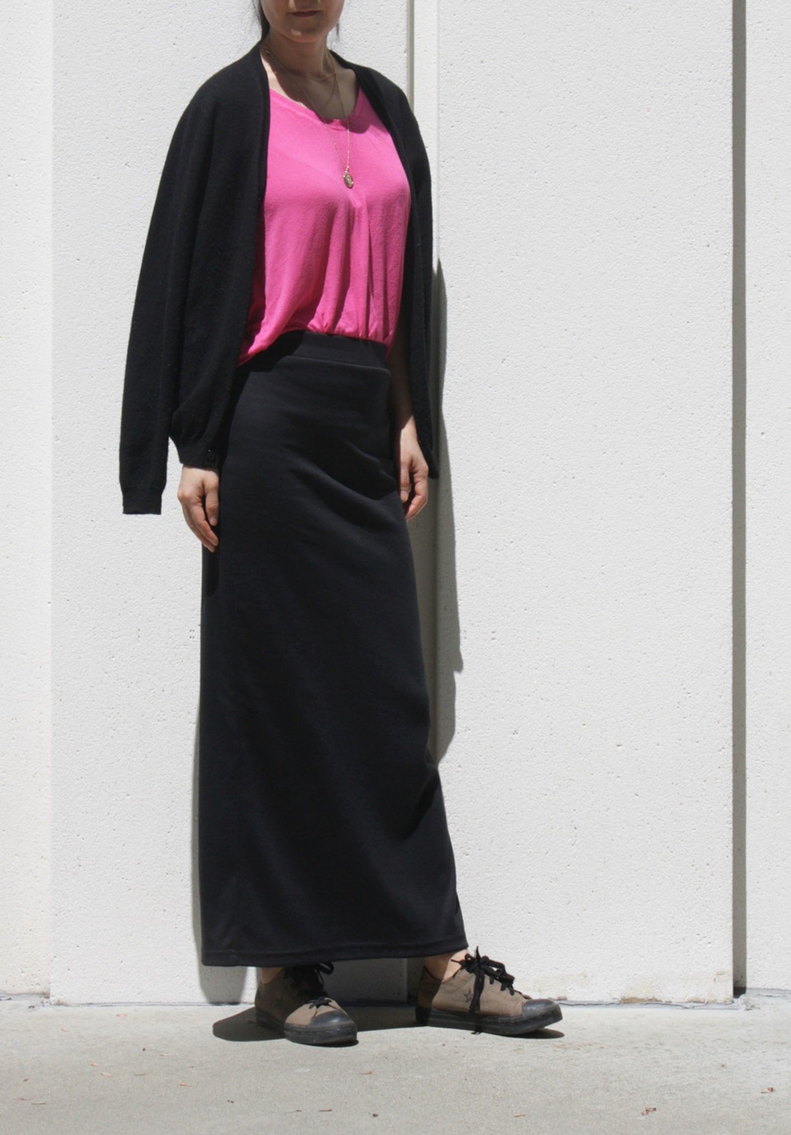 Black Straight Maxi Skirt / Side Split Maxi Skirt / Plus Size Etsy