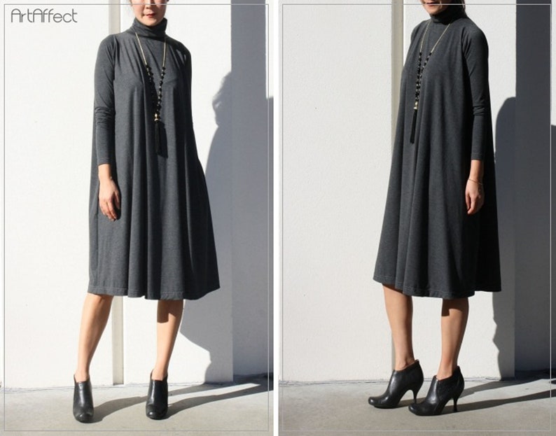 jersey swing dress with pockets