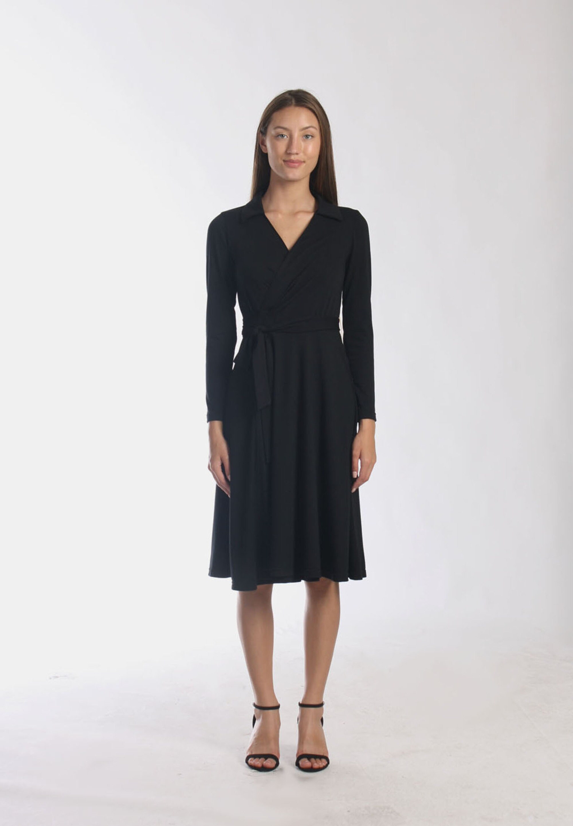 Collar Wrap Dress