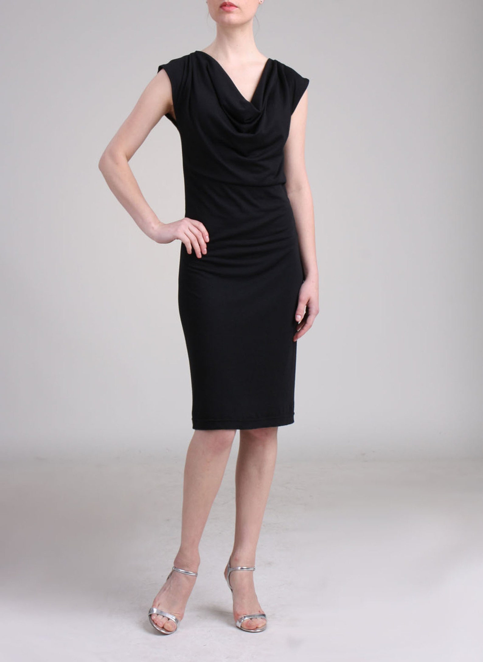 Black Sheath Dress / Sleeveless Dress / Slim Office Dress / Etsy