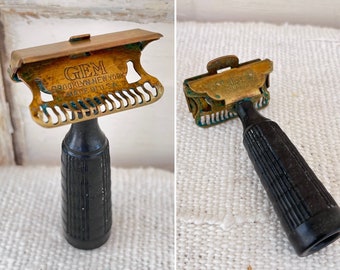 Vintage Gem Junior Safety Razor, Brooklyn New York, Made in USA - Vintage Shaving Collectible ~ Vintage Shaving Gift ~ Curio Cabinet Decor ~