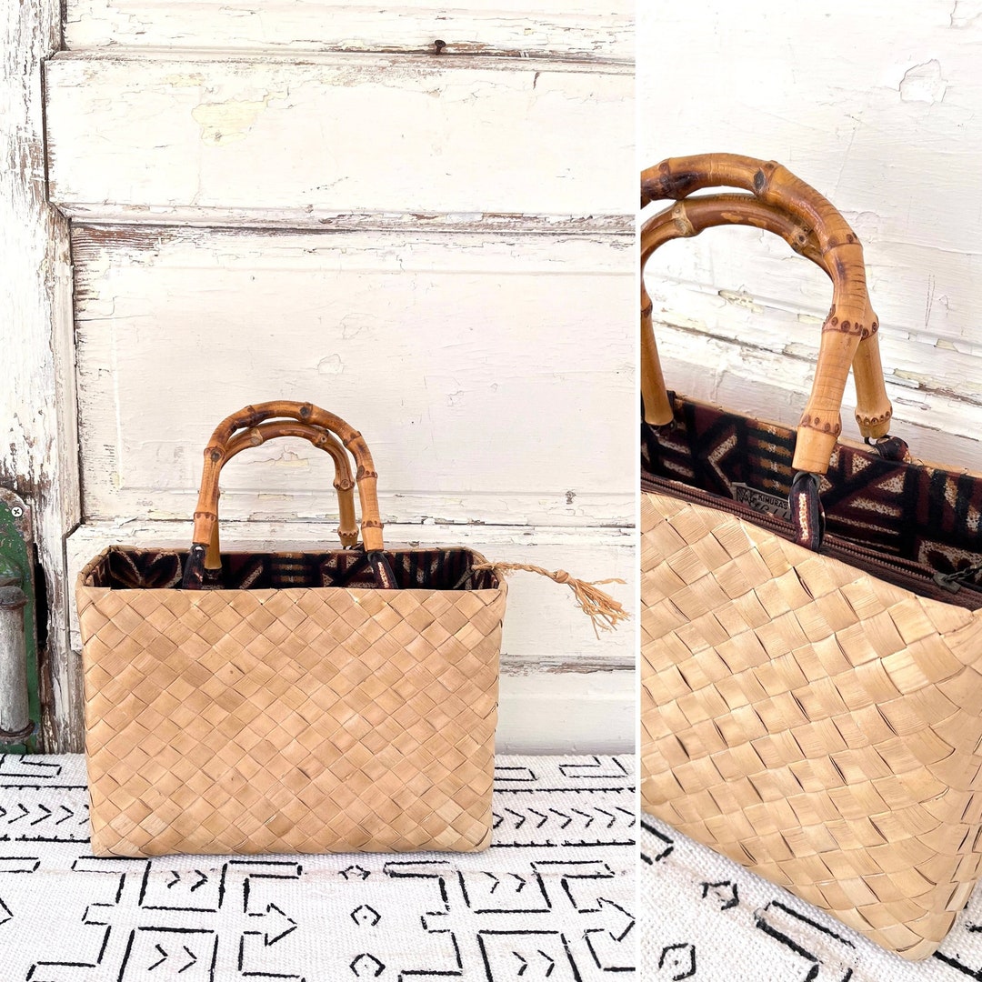 Cute Vintage Kimura's Lauhala Shop Kona Hawaii Woven Palm Etsy