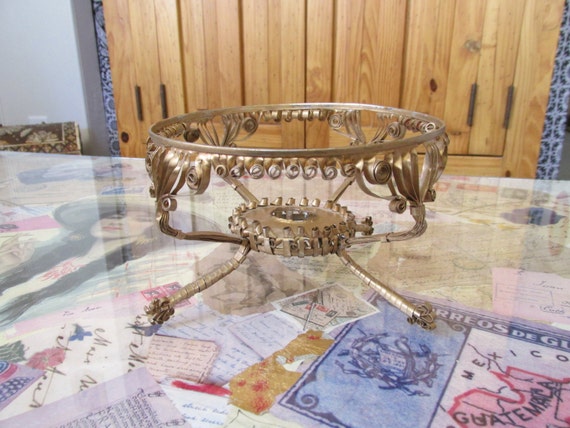 Unique Vintage Tin Can Tramp Art Candle Holder Etc Scroll Etsy