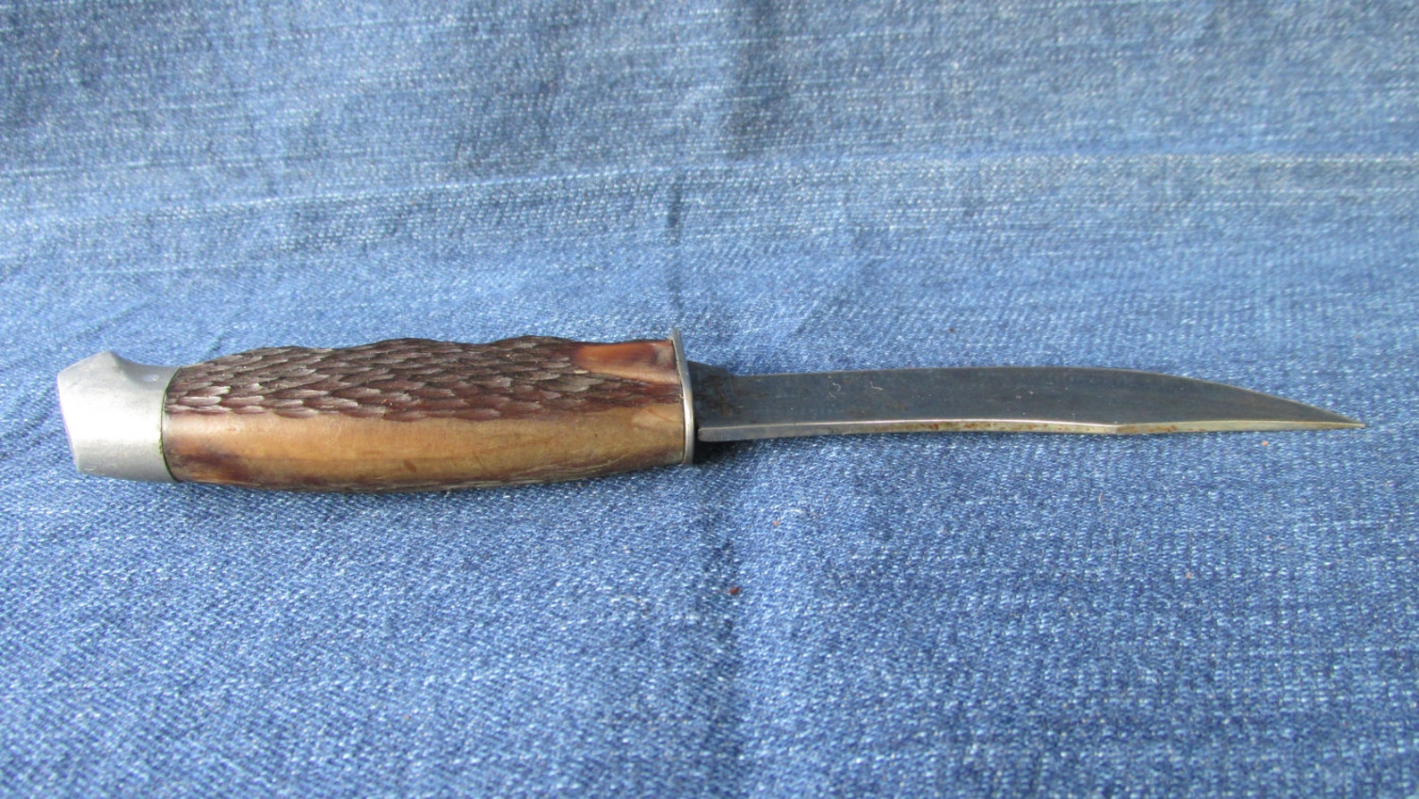 Vintage Schrade Walden 147 Fixed Blade Knife Faux Antler Etsy