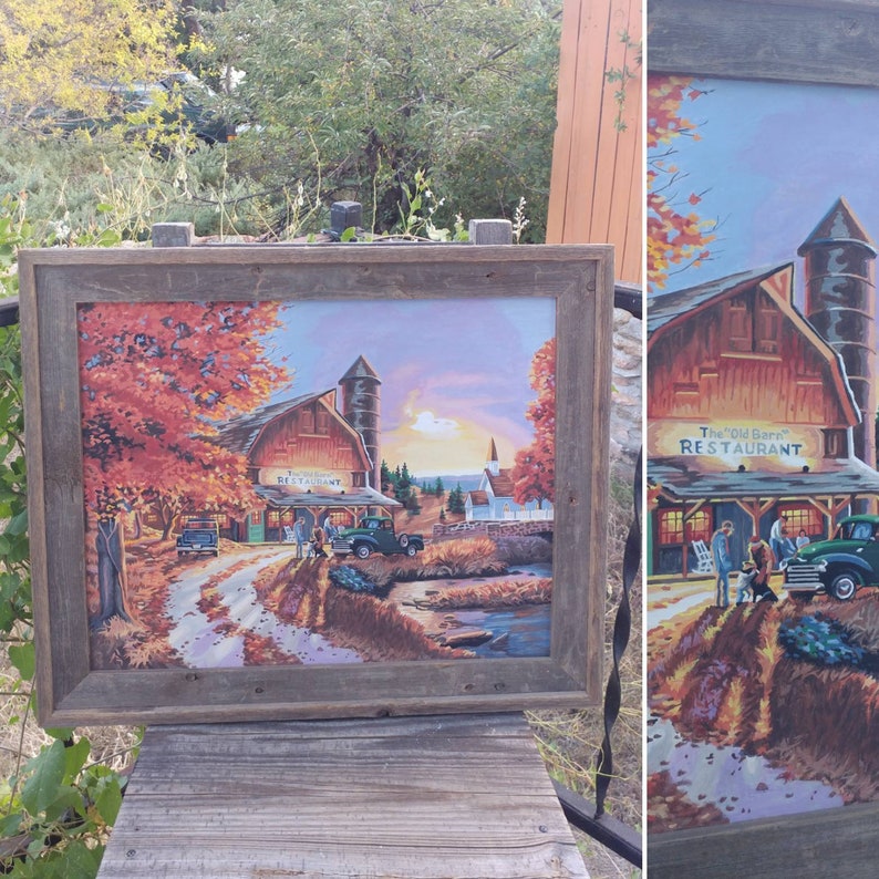 Beautiful Well Done Vintage 20x24 Barn Wood Framed Etsy