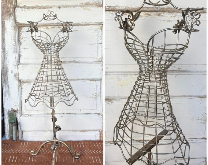 Vintage Metal Dress Form Mannequin Jewelry Tree Holder at 32" X 11" X 8 ...