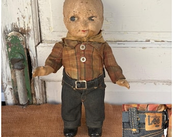 1930s Buddy Lee Advertising Doll, Denim Overalls - Etsy