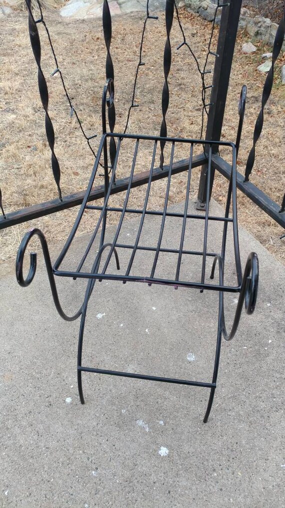 Vintage Wrought Iron Vanity Stool Bench Measuring 22 X Etsy