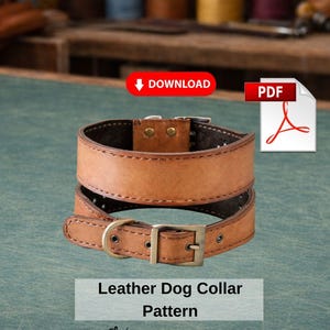 Leather Dog Collar Pattern – DIY Template (S M L) (Digital Download)
