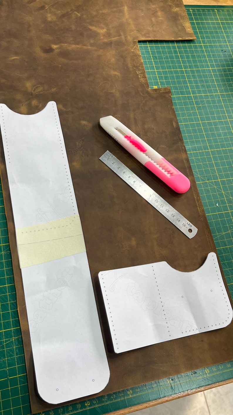 Minimal Leather Wallet Pattern – DIY Leathercraft Template (PDF ...