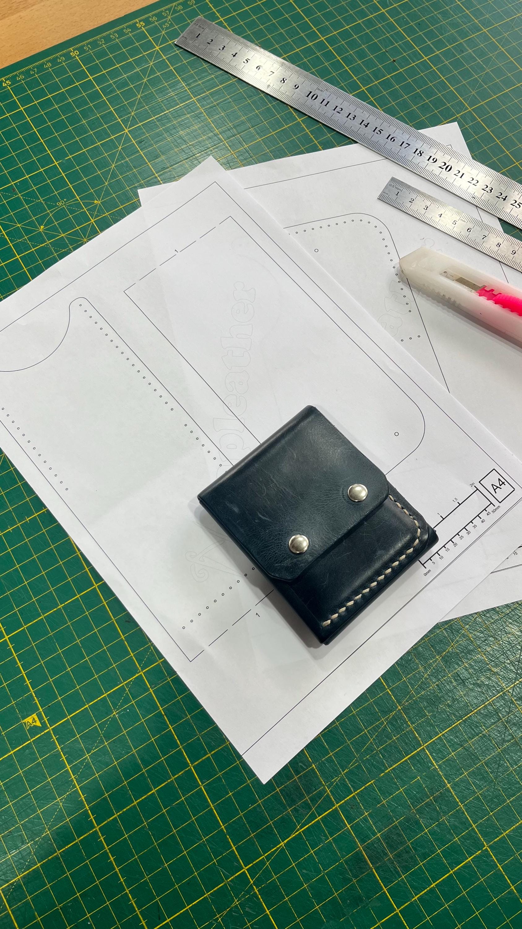 Minimal Leather Wallet Pattern – DIY Leathercraft Template (PDF ...
