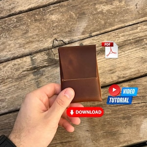 World’s Smallest Wallet Pattern PDF, Mini Leather Wallet Template, DIY Leathercraft Pattern, Instant Download