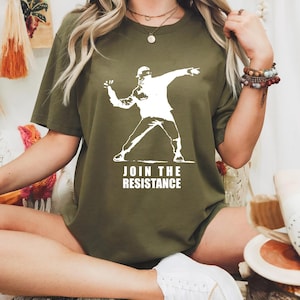 Join The Resistance Tee, Anti Fascism Short Sleeve T-shirt, Leftist Resistance Tee, Unisex Graphic Tee