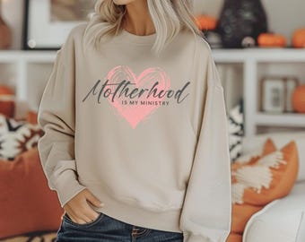 Motherhood Is My Ministry | Christian Mom Shirt | Mother's Day Gift | Retro Mama Shirt | Christian Shirt | Gift for Mom | Gifts for Women