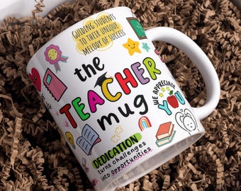 DIGITAL 11oz Teacher Mug Sublimation PNG, Digital Mug Design, Teacher Affirmation Mug Wrap, Mug, Teacher Appreciation, Teach with Passion