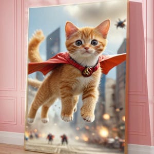 Custom Superhero Pet Portrait: Personalized Comic Book Style Pet Art (Digital Download)