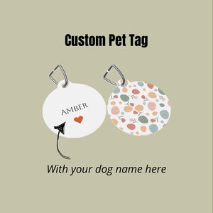 Médaille pour animal de compagnie - thème de Pâques minimaliste avec oeufs suspendus de couleur pastel, nom personnalisé, coeur mignon, invitations de Pâques, cartes de voeux,