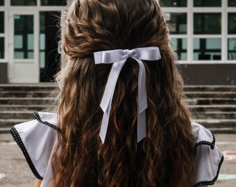 Lazo de pelo de cola larga y delgada, elige colores, lazos para el pelo, lazo para el regreso a clases, lazo para uniforme escolar, lazo para niñas, pinzas para el pelo, lazos para niñas, regalo para mujeres