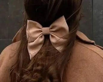 Cream Ivory Hair Bow, Flower Girl Hair Accessory, Hair Bow in Beige, Hair Bow Fancy, Girl Hair Bow Clips, Hair Bow Cute, Hair Bow Child