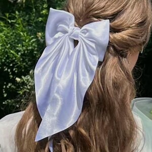 Silk hair bow, big bow, hair bow, hair bows, hair bow barrette, hair bow for women, hair accessories