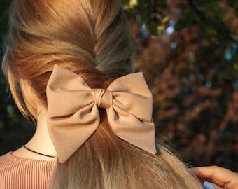 Cream Ivory Hair Bow, Flower Girl Hair Accessory, Hair Bow in Beige, Hair Bow Fancy, Girl Hair Bow Clips, Hair Bow Cute, Hair Bow Child