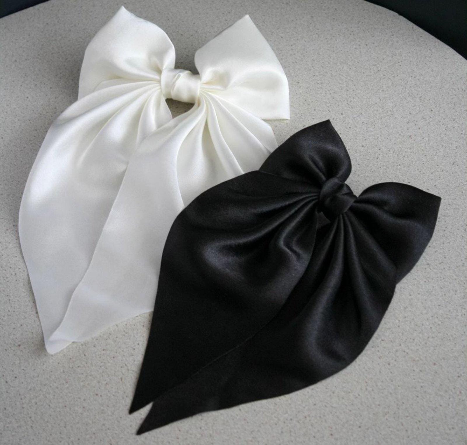 Fiocco bianco per capelli da sposa: velo da sposa per coda di cavallo, accessorio fatto a mano - Italia Fiocco bianco per capelli da sposa: velo da sposa per coda di cavallo, accessorio fatto a mano - Italia