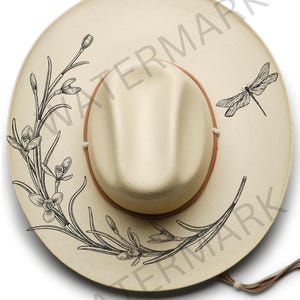 I Can Buy Myself Flowers 1 with dragonfly Hat Burning Design, Pyrography, Digital Template, Laser Friendly Graphic, png jpg pdf svg files